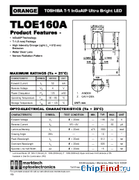 Datasheet TLOE160A manufacturer Marktech